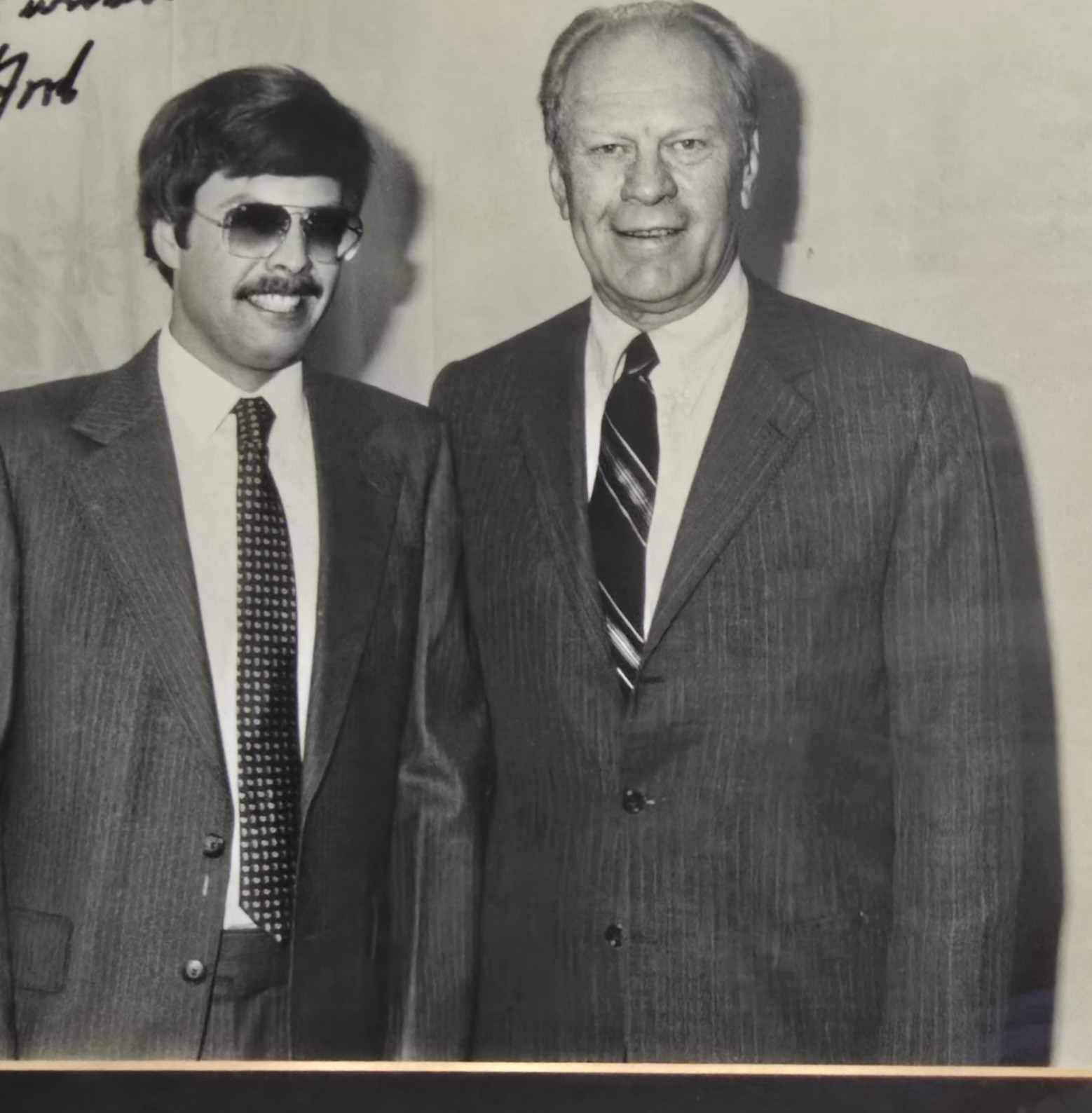 Vintage Gerald Ford Dual Signed Photograph & Ticket Congressional Reception PA