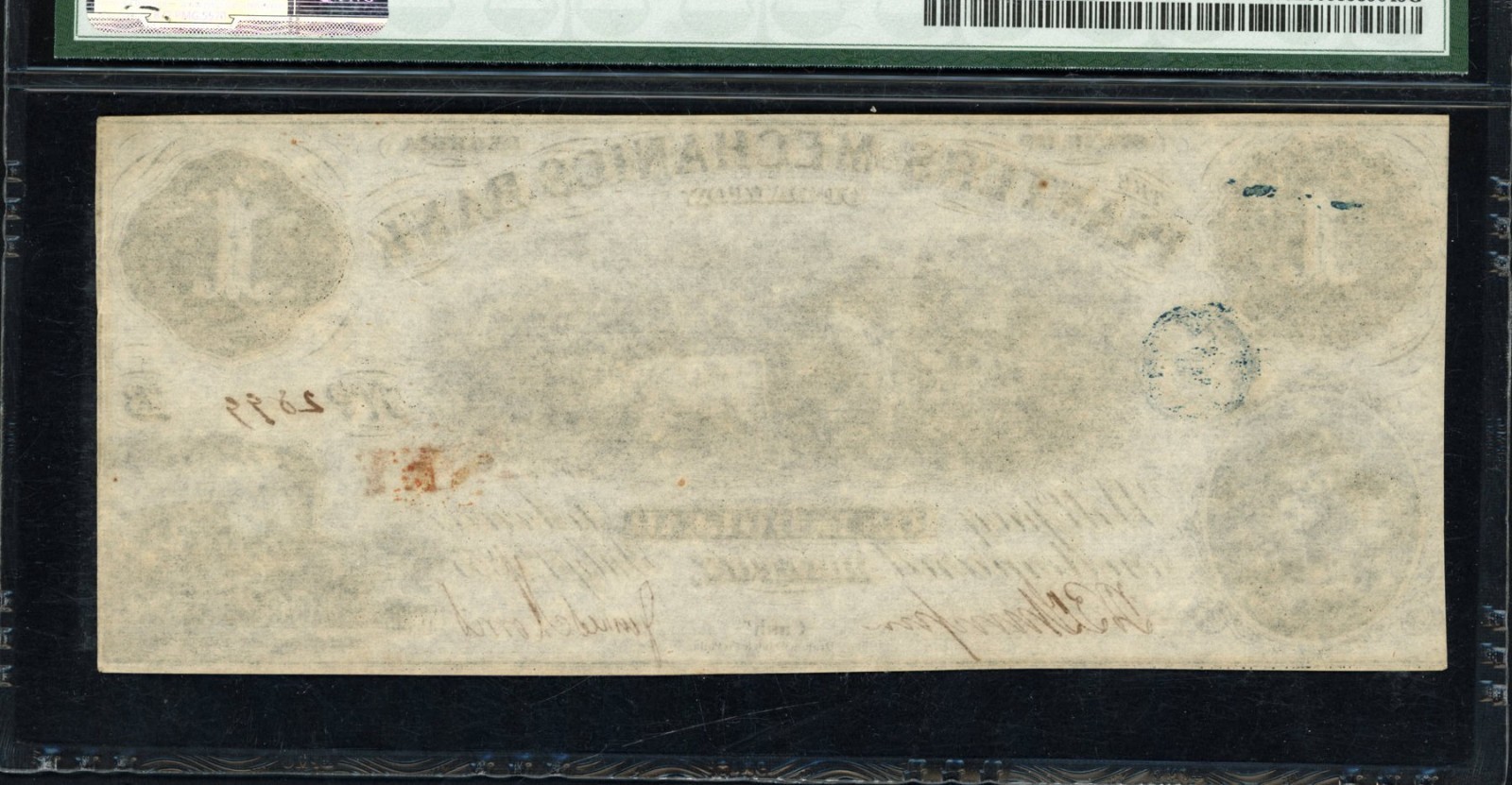 1855 Planters & Mechanics Bank of Dalton GA $1 PMG 63 EPQ GA150UNL1a