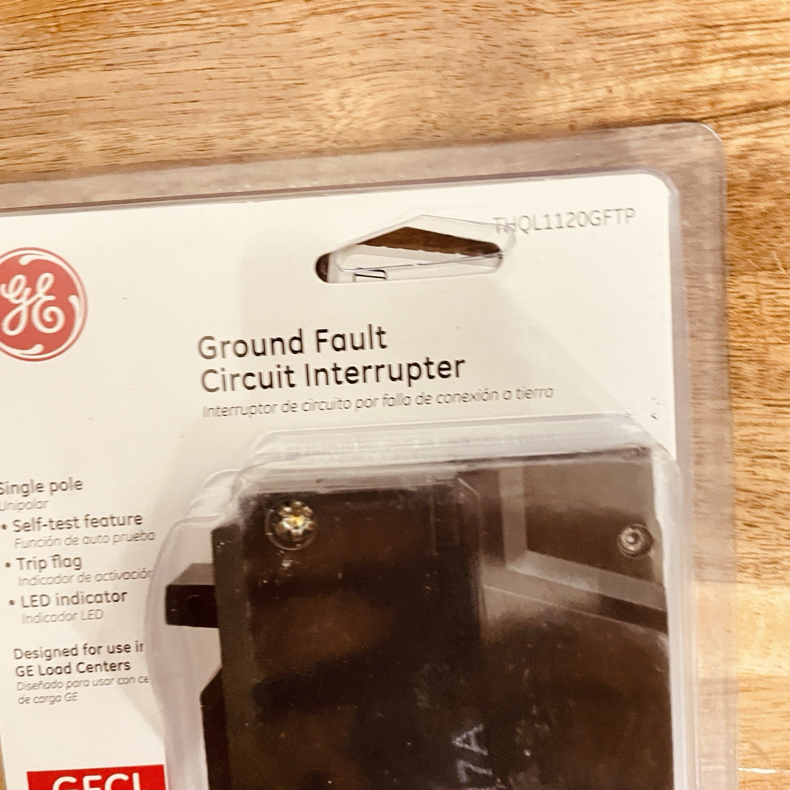 GE 20 AMP 1 Pole Ground Fault Breaker with Self Test THQL1120GFTP NEW/SEALED