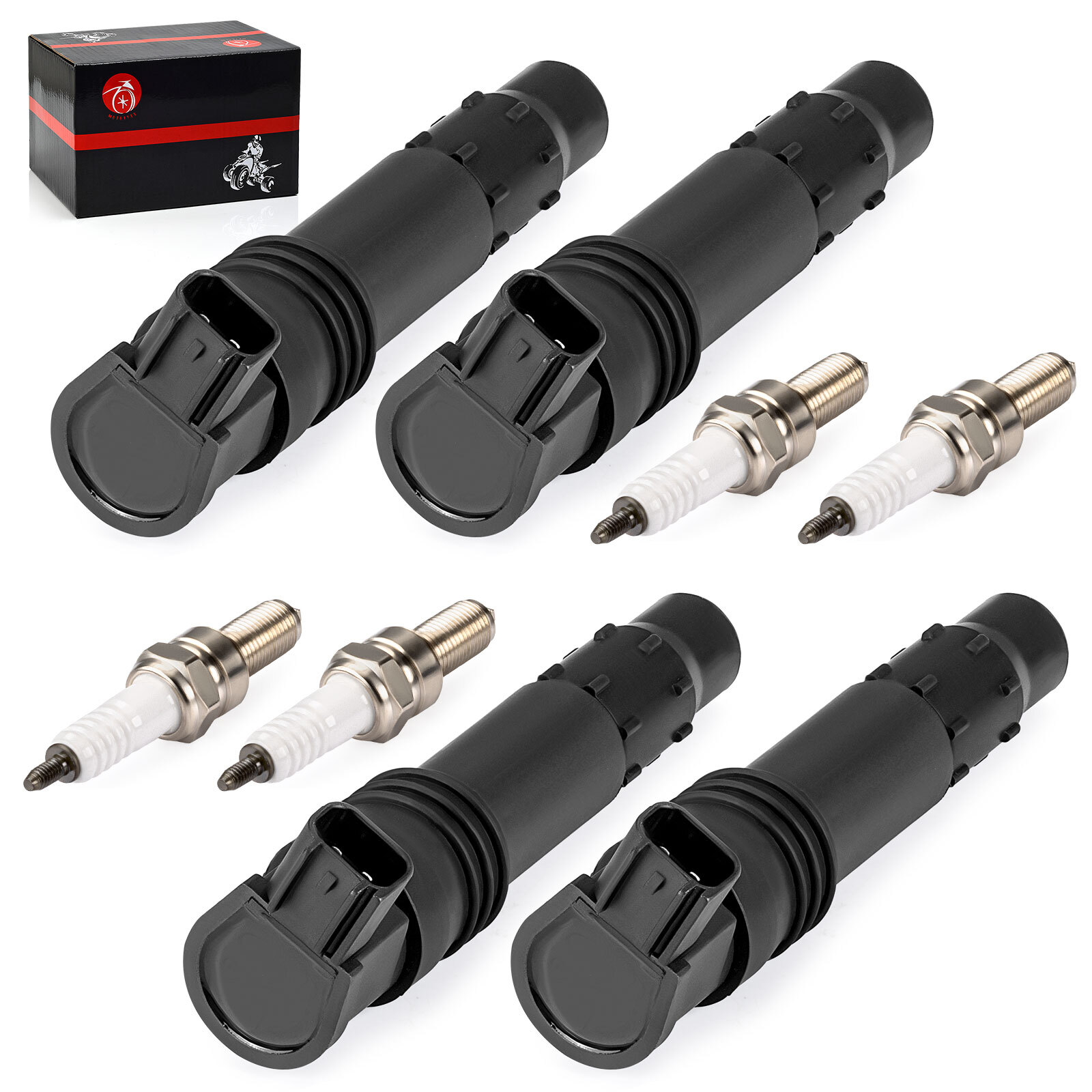 4pcs Ignition Coils & Iridium Spark Plugs For Suzuki GSX-R600 GSX-R750 GSX-R1000