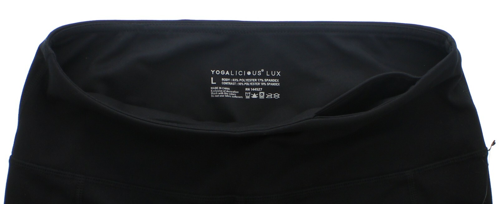 Yogalicious Lux Womens Yoga Legging Pants High Waist Side Pocket Black 7/8 Ankle