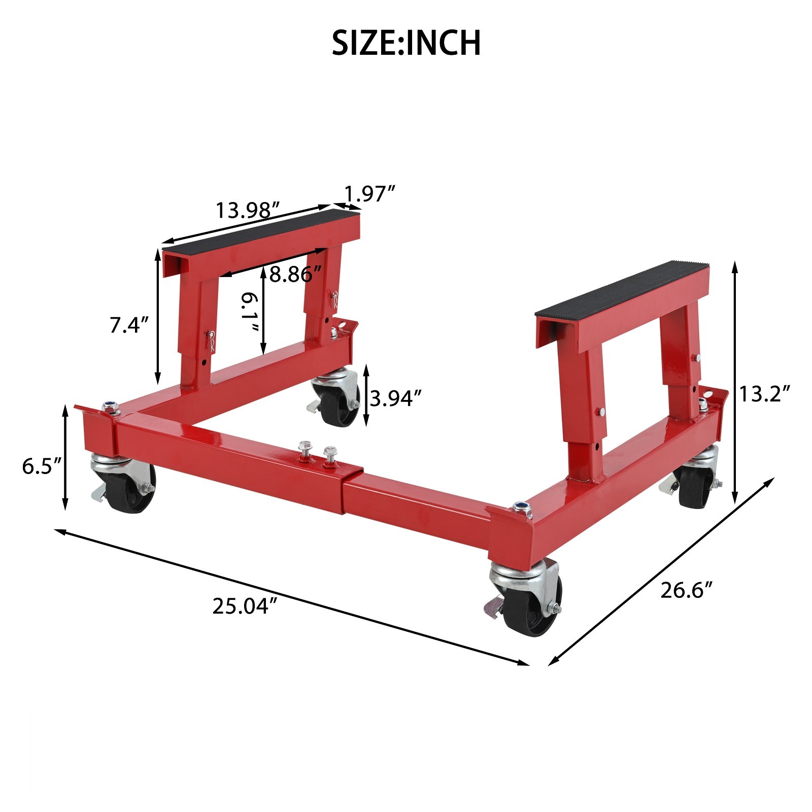 ATV Motorcycle Engine Cradle Dolly, Motorcycle Dolly, Engine Stand ,Red