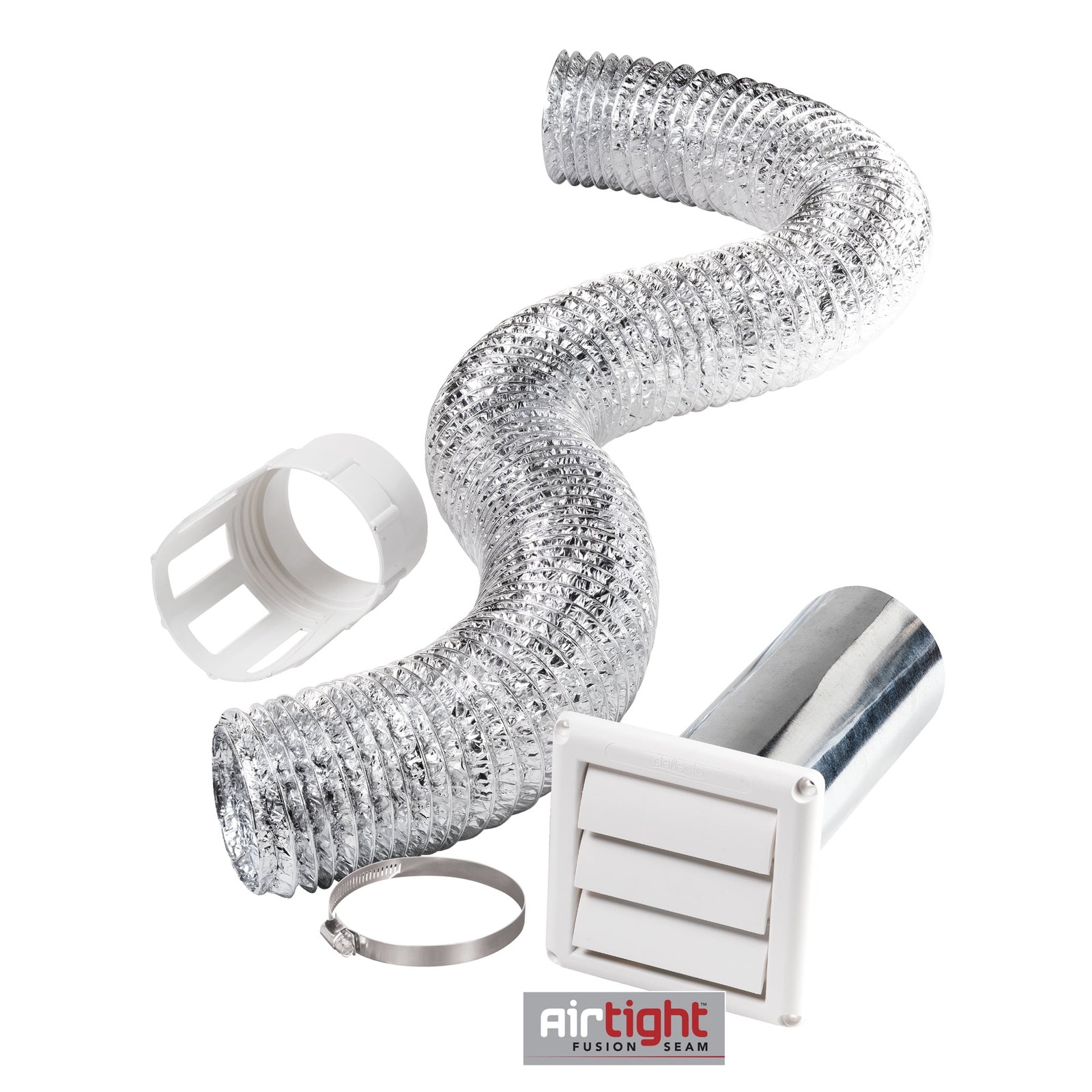 Deflecto Complete 8" Dryer Vent Kit, Water-Resistant