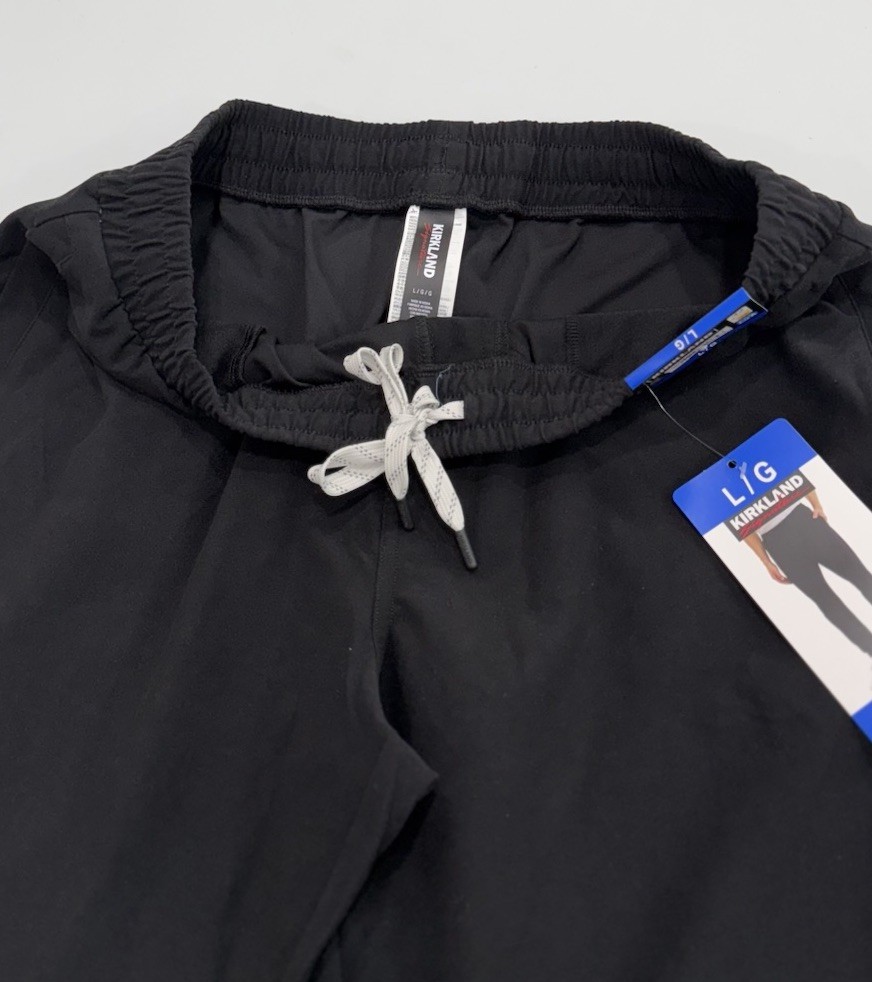 Kirkland Signature Men’s Moisture wicking Fabric Lounge Jogger, Black, Size L