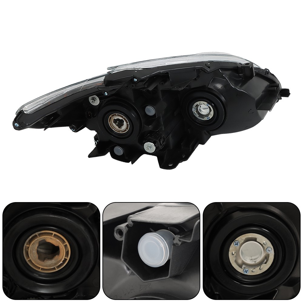 For 2012-2014-2015 Toyota Prius Headlight Halogen Right&Left Side Chrome Housing