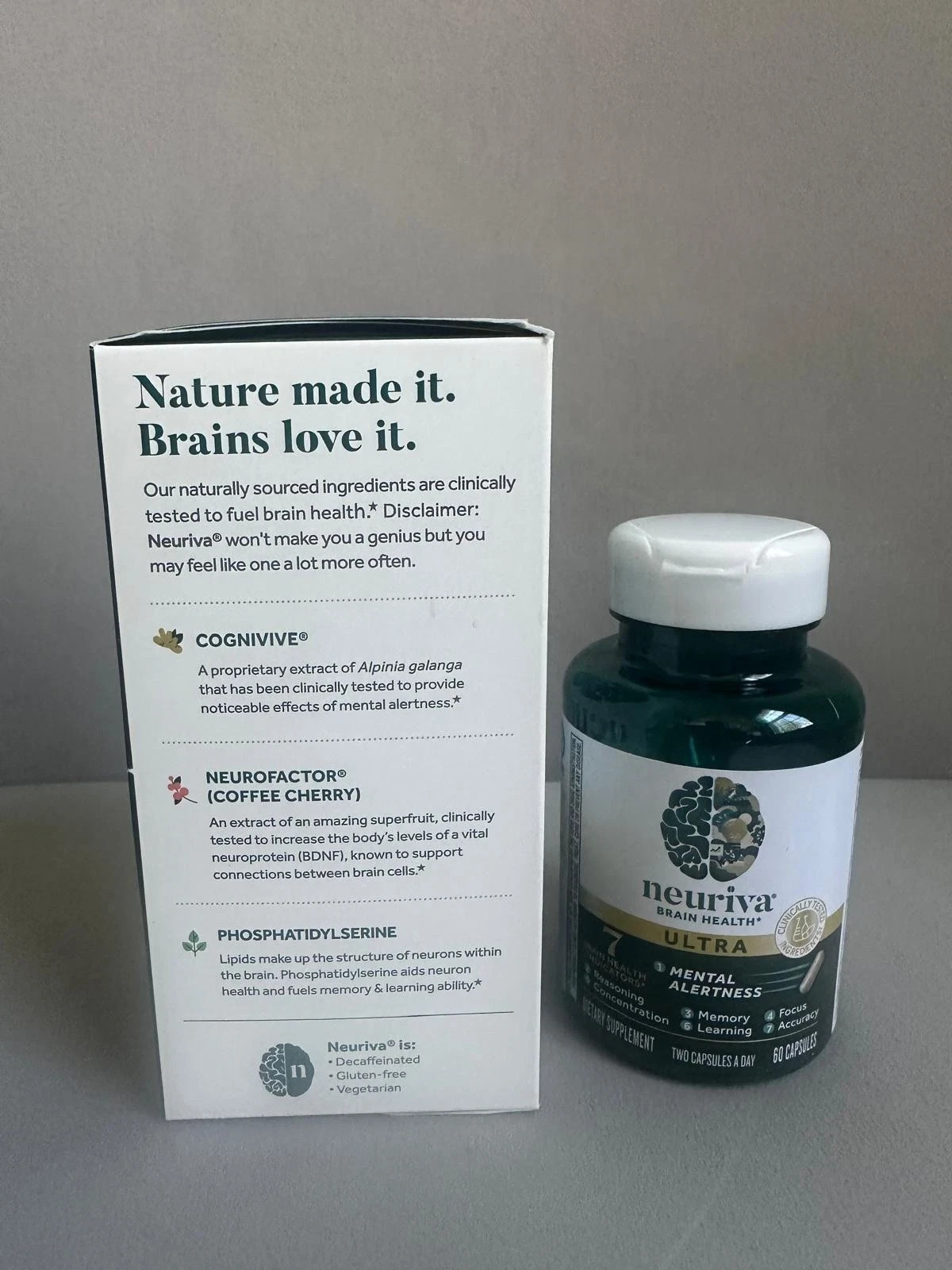 Neuriva Ultra Brain Health Memory Focus Mental Alertness 60 Caps