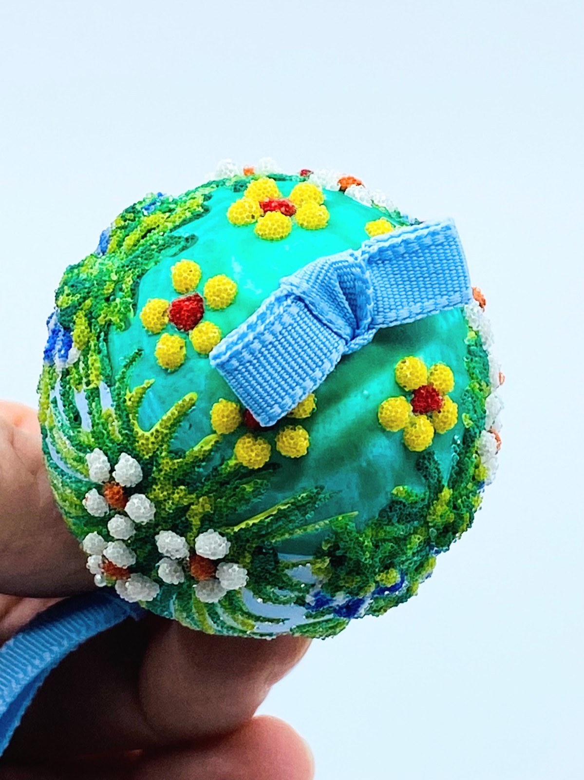 Easter Egg Ornament: Peter's Seasons GMBH; Butterfly in Spring Garden