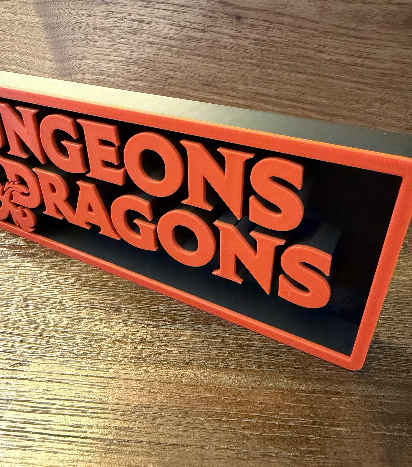 Dungeons & Dragons 3d Cinema Film Sign Box Tabletop RPG Game Room Decor