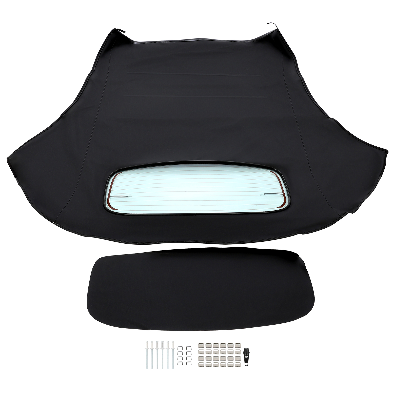 Black Convertible Soft Top Clear Heated Glass Window For Volkswagen Beetle 03-10