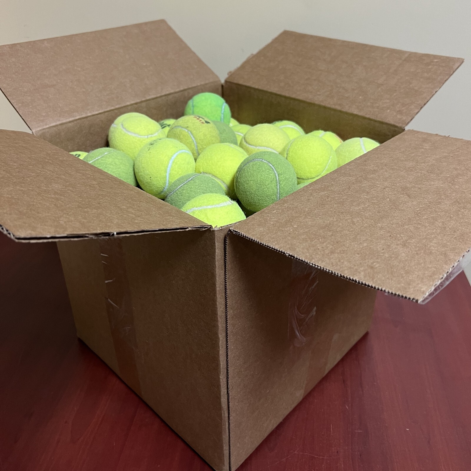 100 Recycled Tennis Balls Pre Cut to Fit Chair Legs - Free Shipping!
