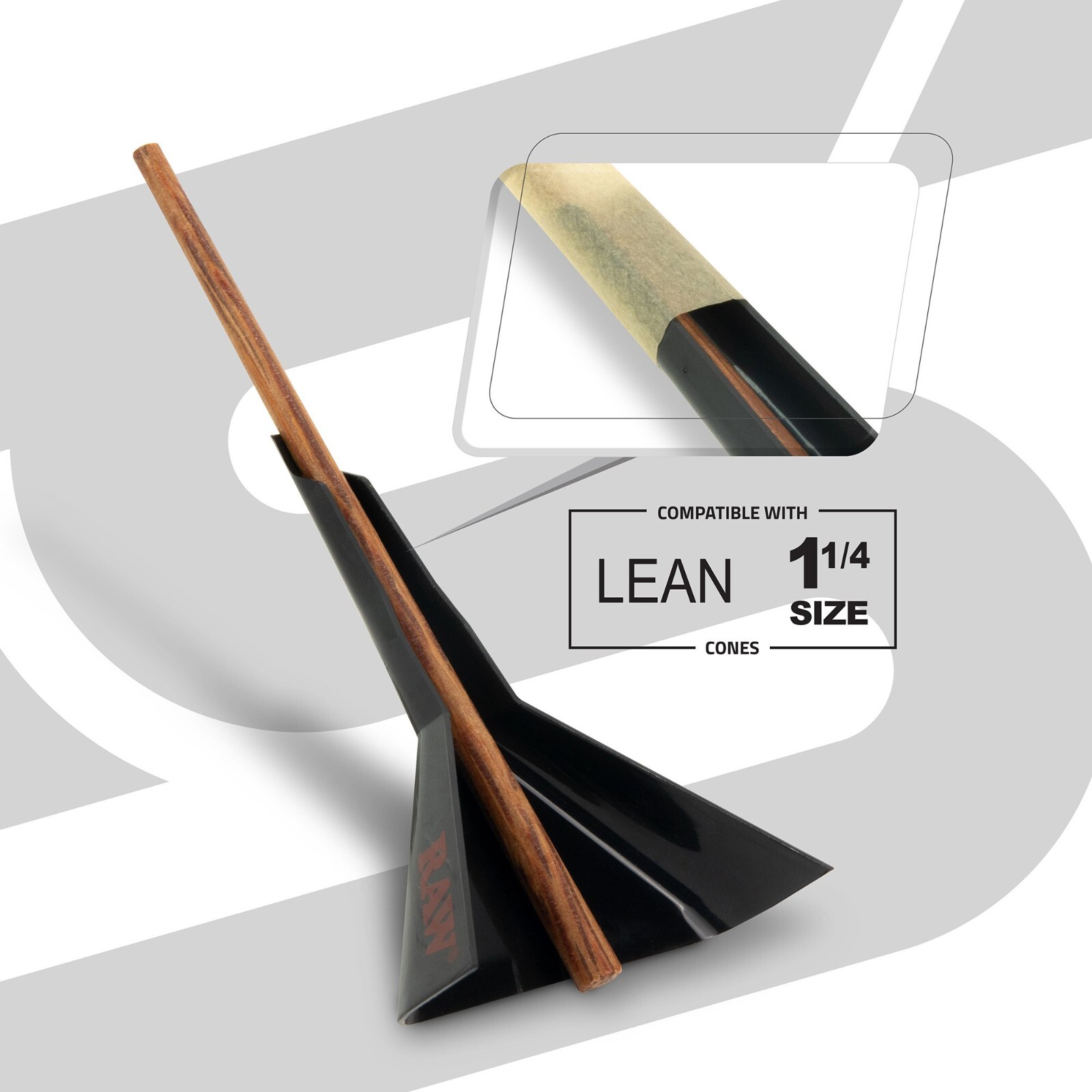 RAW Cone Loader for Lean and 1 1/4 with Scoop Card and Poker
