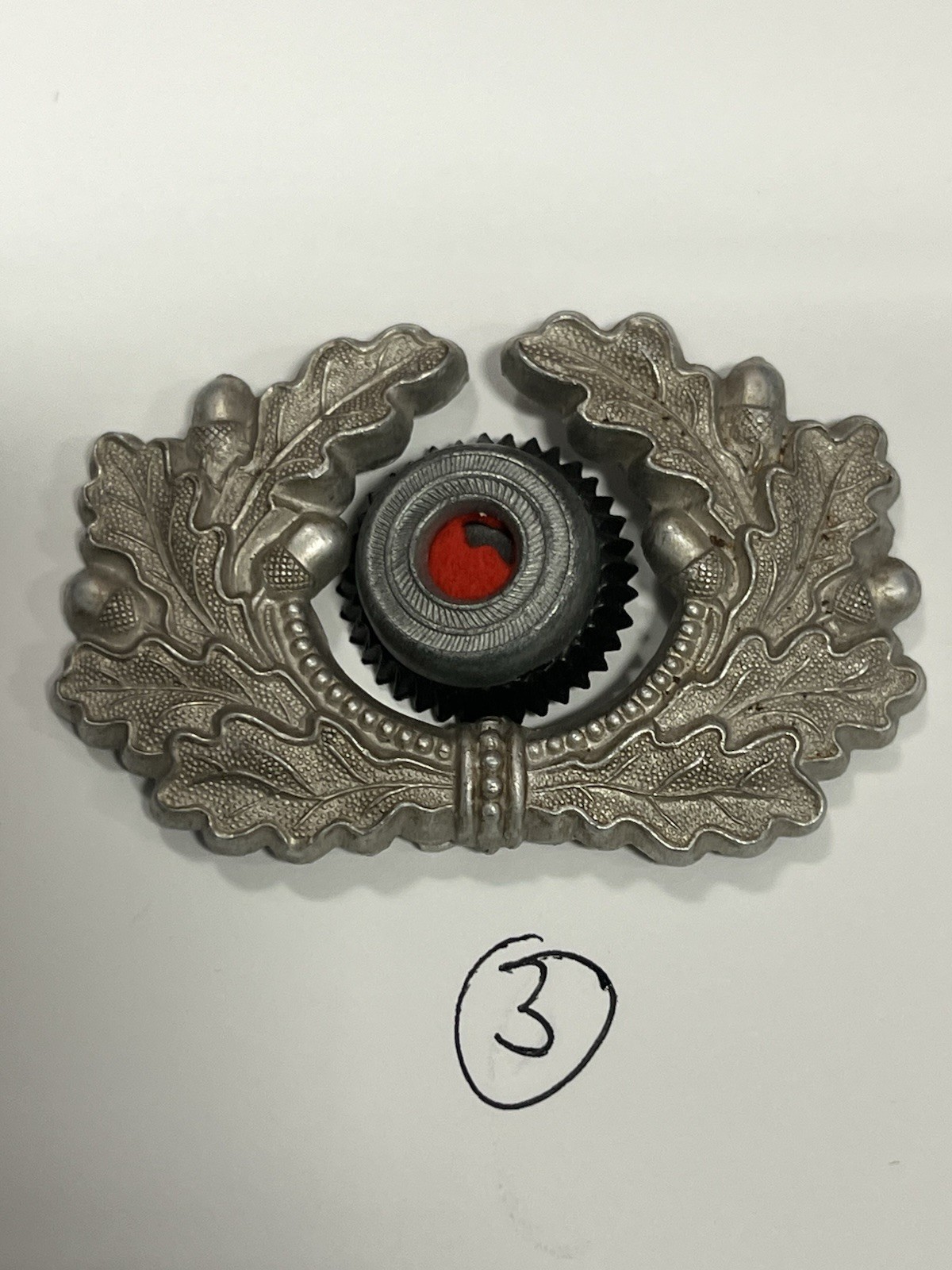 Original WW2 German Visor Cap Hat COCKADE Badge Wreath Officer Insignia Pin