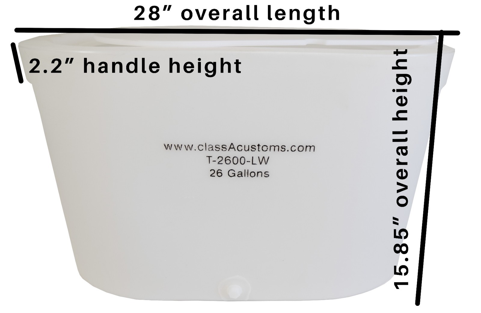 26 Gallon LIVEWELL / Baitwell Tank portable fish fishing bait saver | T-2600-LW