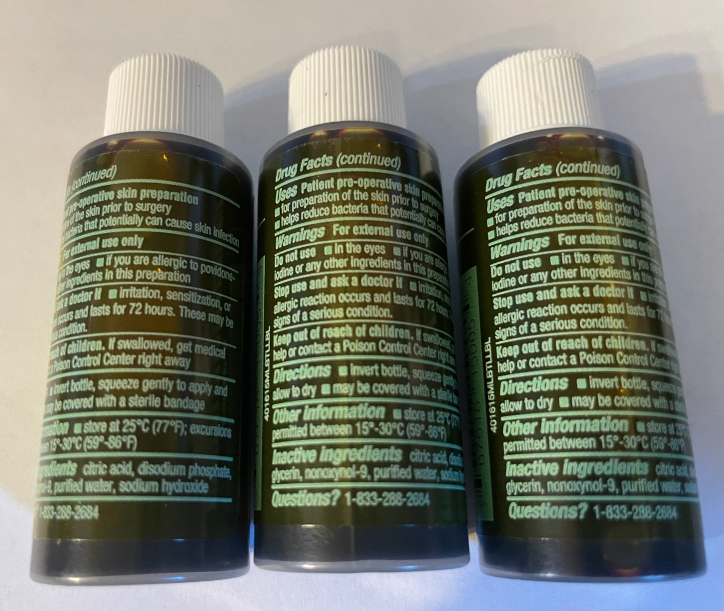 Betadine Solution Antiseptic Non-Sterile 0.5 oz (3 Pack) exp. 3/31/2027