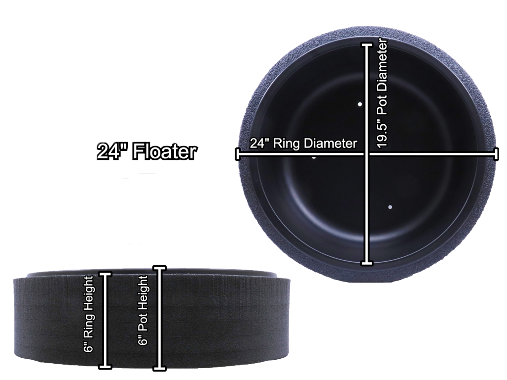 24" Floating Island Pond Planter-plant-koi-water garden-pool-aquatic-fish-flower