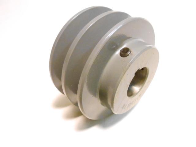 3" Double V Belt Pulley for 1/2" wide v Belt  3.05" dia   a95