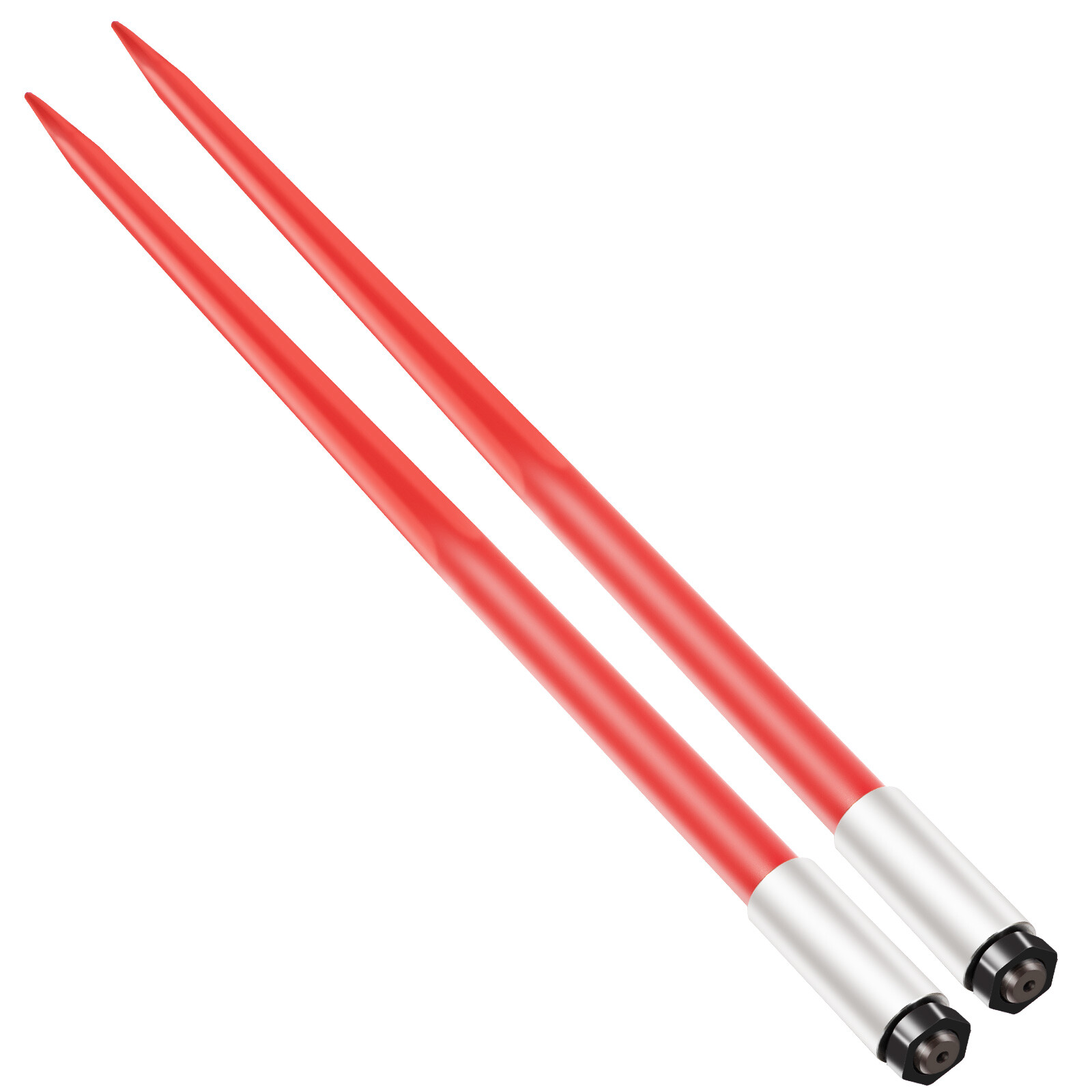 VEVOR 2Pcs Hay Bale Spear 49" 4500 lbs Capacity Spike Fork for Tractors Loaders