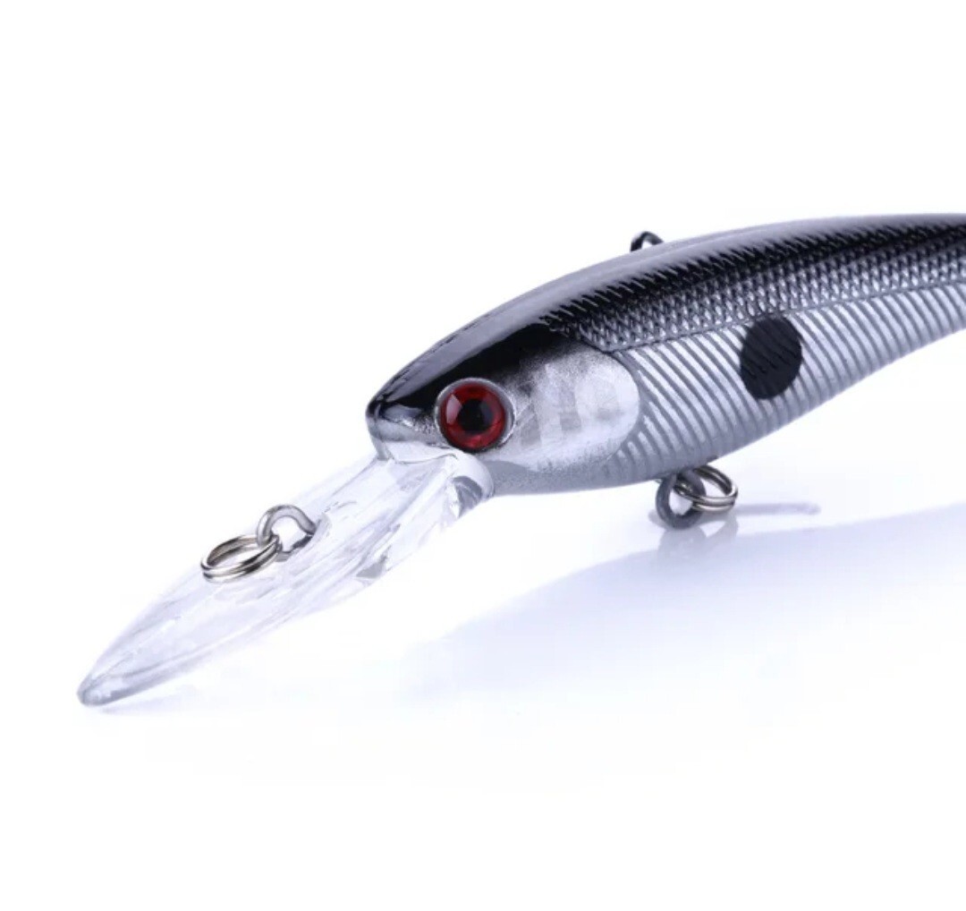 Largemouth bass fishing lures wobbler minnow 10-pack lot crankbait tackle bait