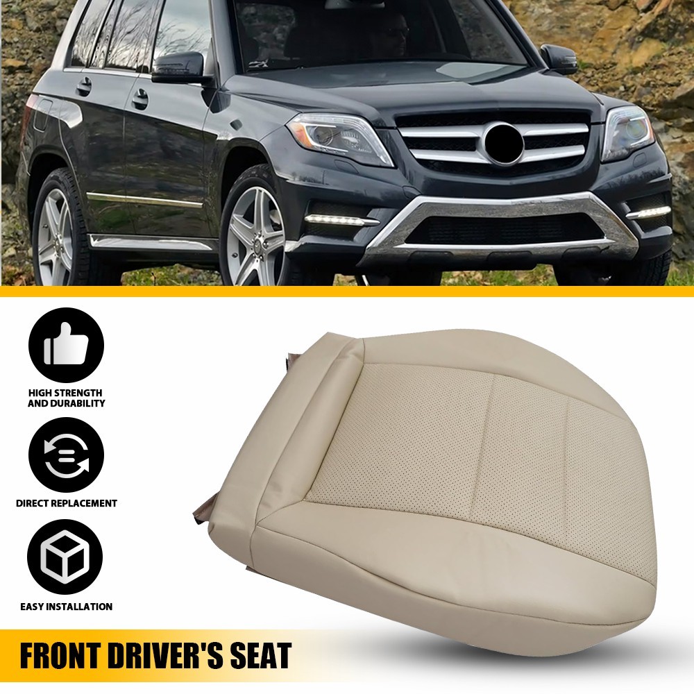Fits 2008-15 Mercedes Benz GLK250 GLK350 Driver Bottom Leather Seat Cover Tan EK