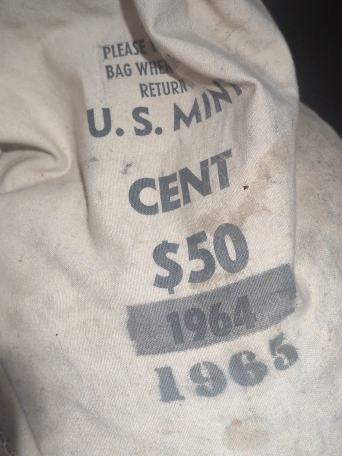 1965 Lincoln Cent BU Roll – Brilliant Uncirculated Red Memorial – From Mint Bag!