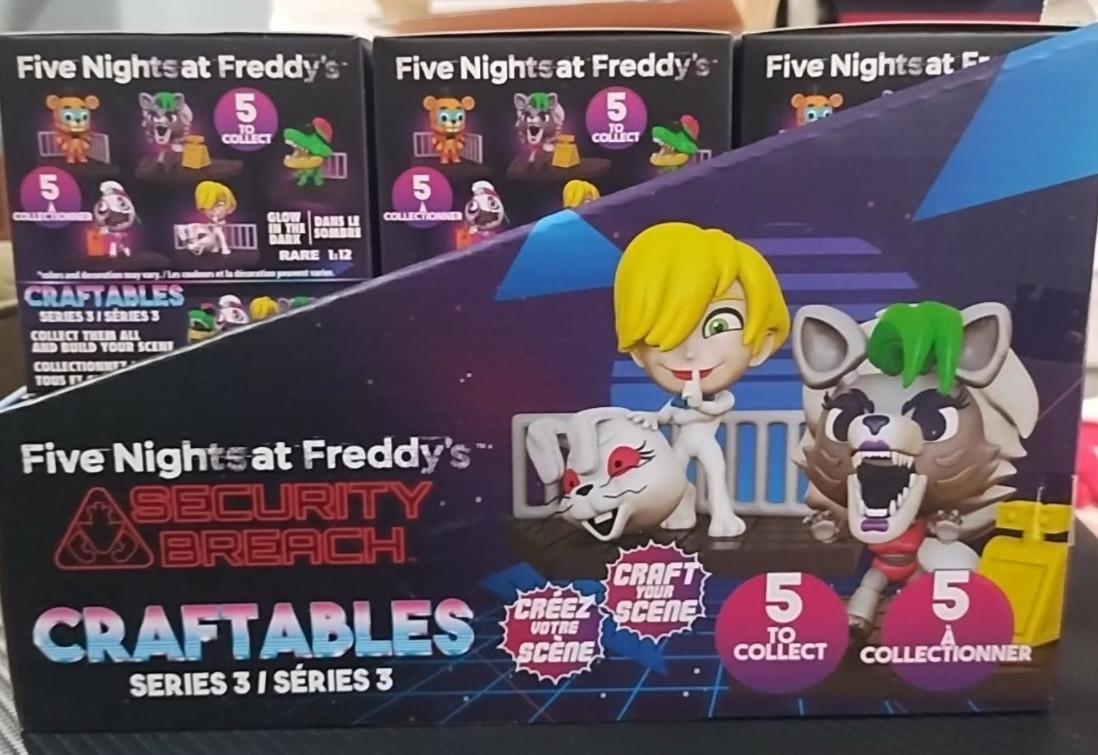 FIVE NIGHTS AT FREDDY'S S3 Security Breach Craftables 12X Brand New UNOPENED 12X