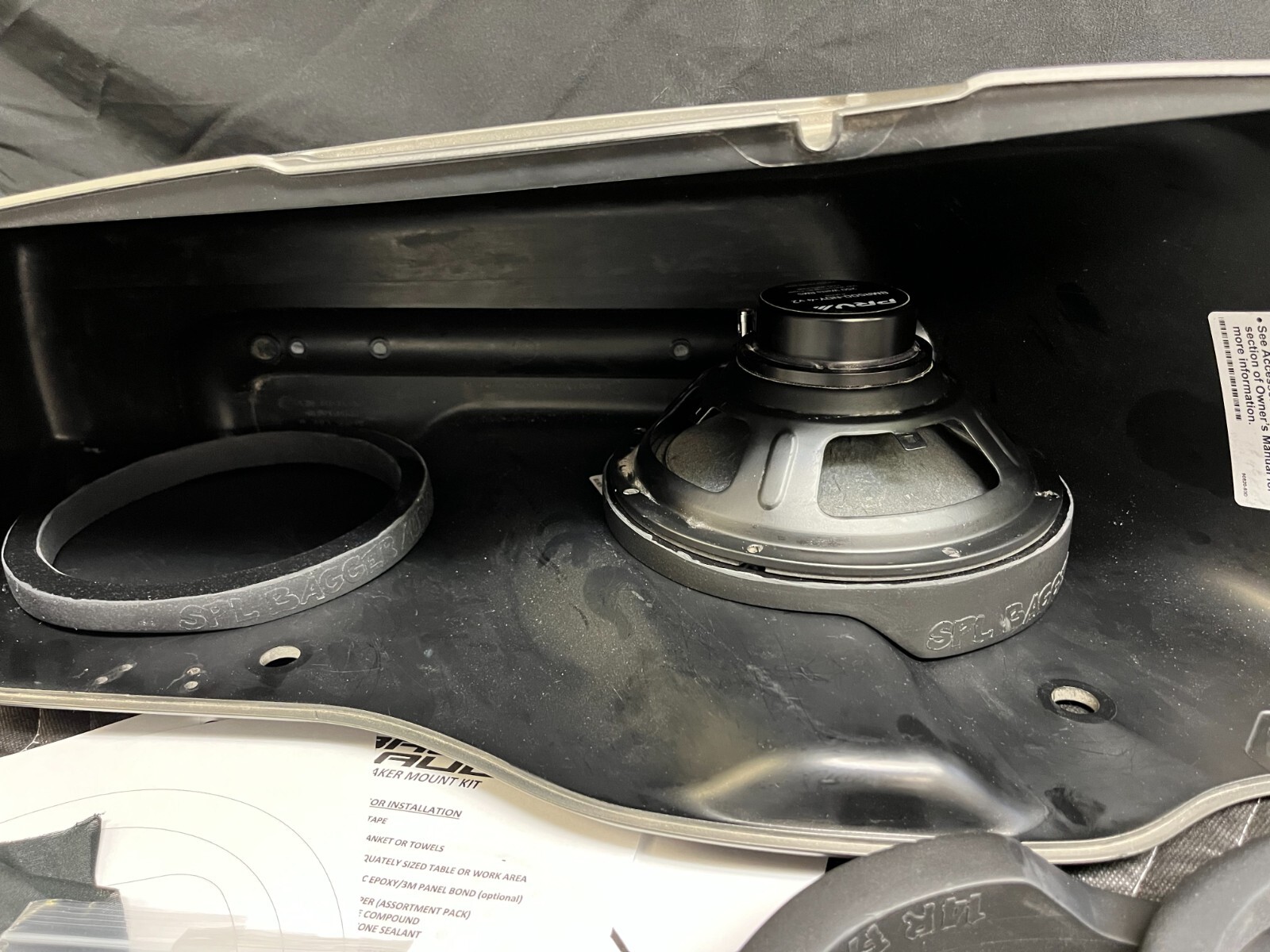 8" Quad Harley Saddlebag Speaker Mounting Ring Adapters w/GRILLS 2014-2023