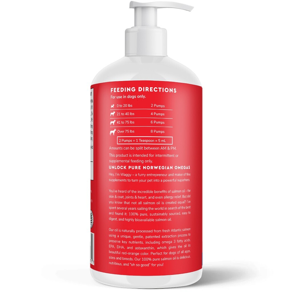 Premium Salmon Oil for Dogs – Pure Norwegian Salmon Oil -8oz Liquid