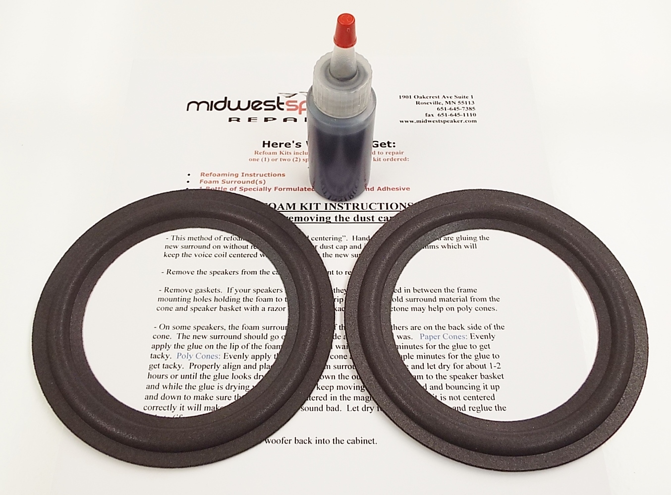 Optimus PRO CS-5 LX5 X55 X77 X88 5" Woofer Foam Speaker Kit - FREE SHIPPING!