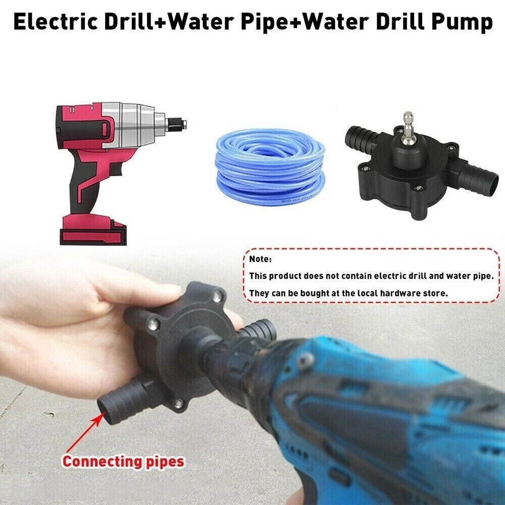 Hand Electric Drill Pump Self-Priming Pump Household Small Water Drill Drive Kit