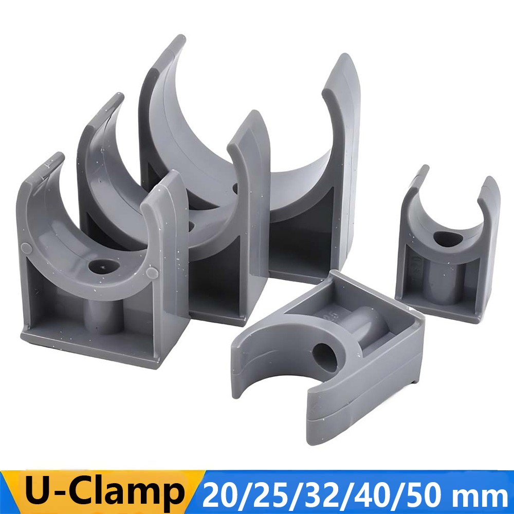 Tube Clamps PVC Pipe Clips Open U Pipe 1/2" to 1-1/2" Fixed Pipe Clamp Support