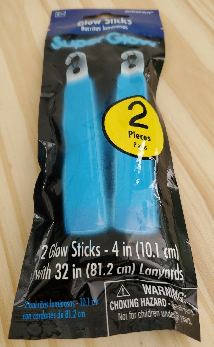 Glow Sticks 2 Pack Four Inches Blue