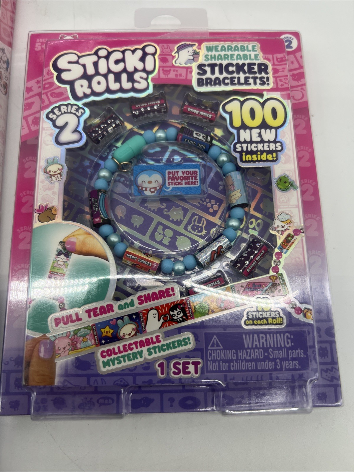 Sticki Rolls Series 2 Wearable Sharable Stickers (600ct) Bracelets Sets FreeS&H