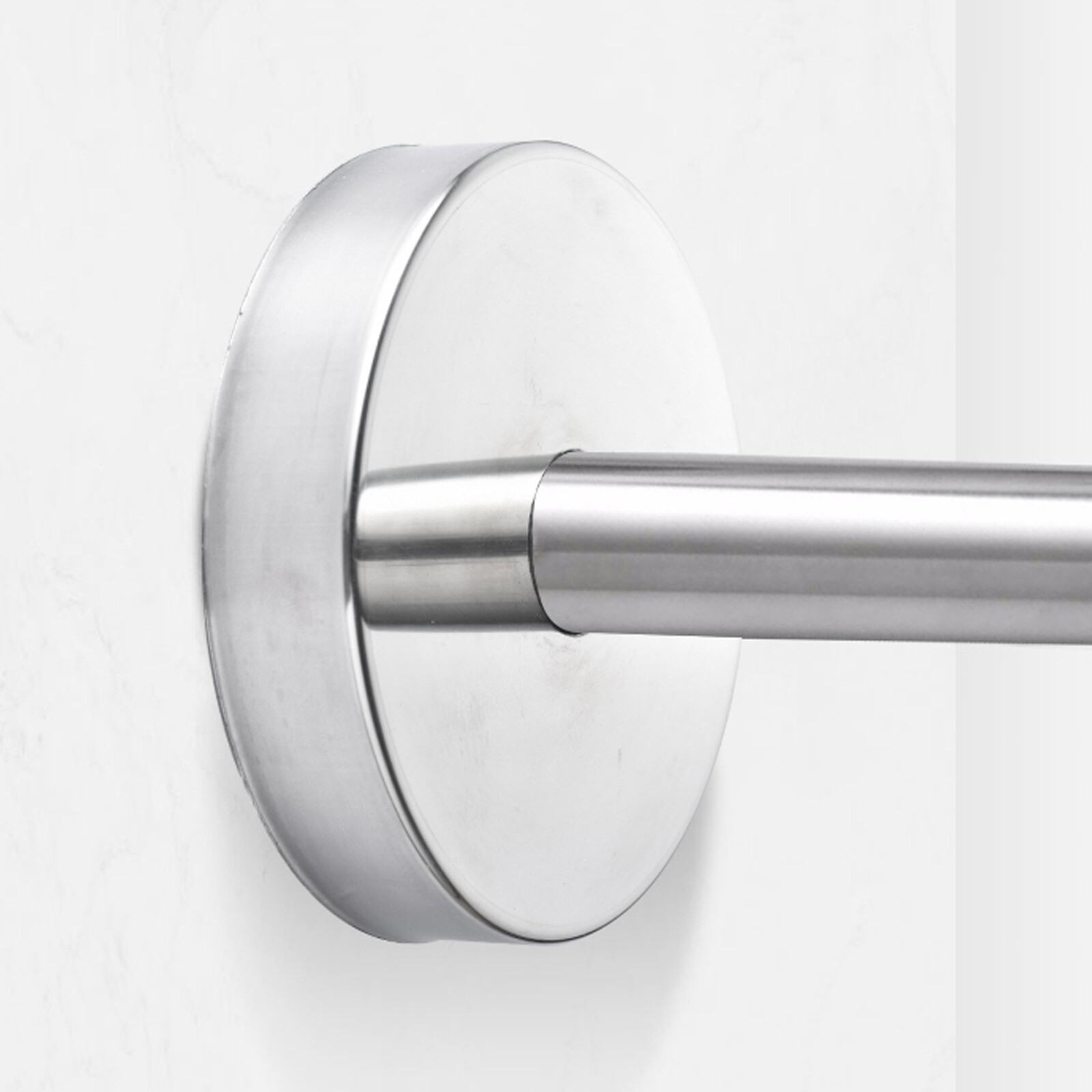 Stainless Steel Shower Curtain Rod 80-130 Cm with 9.8ft*6.6ft Curtain