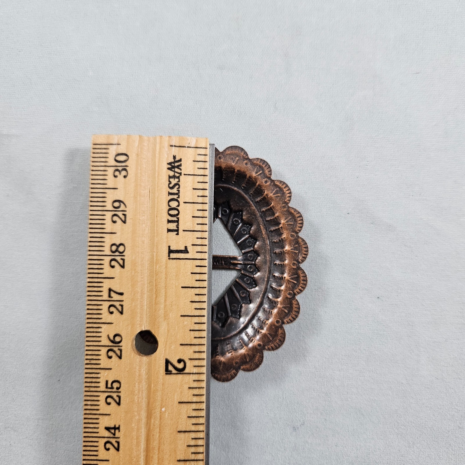 21 Oval Conchos Slotted Antique Copper Saddle Western Leather Crafts Large Vtg