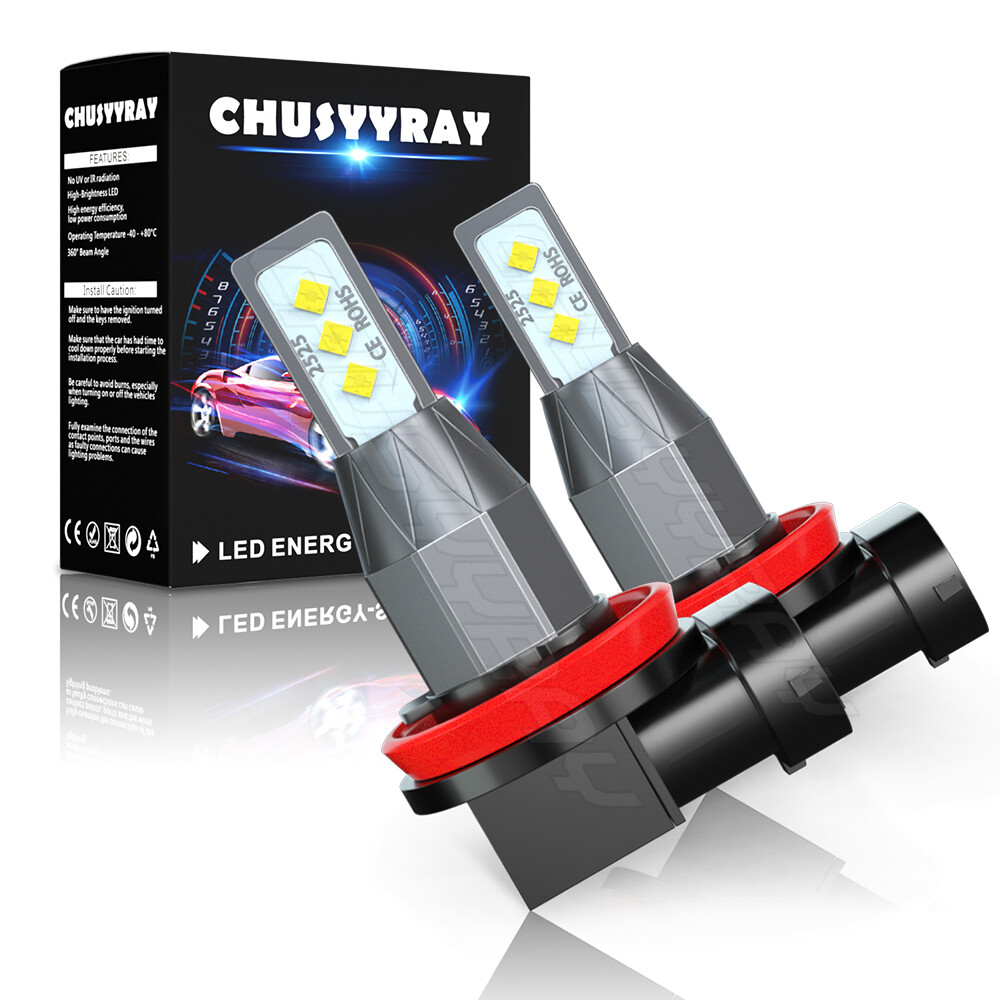 H9/H11 LED Headlight Bulbs High/Low Beam For Kawasaki ZX10r Ninja 2007 2008 2009