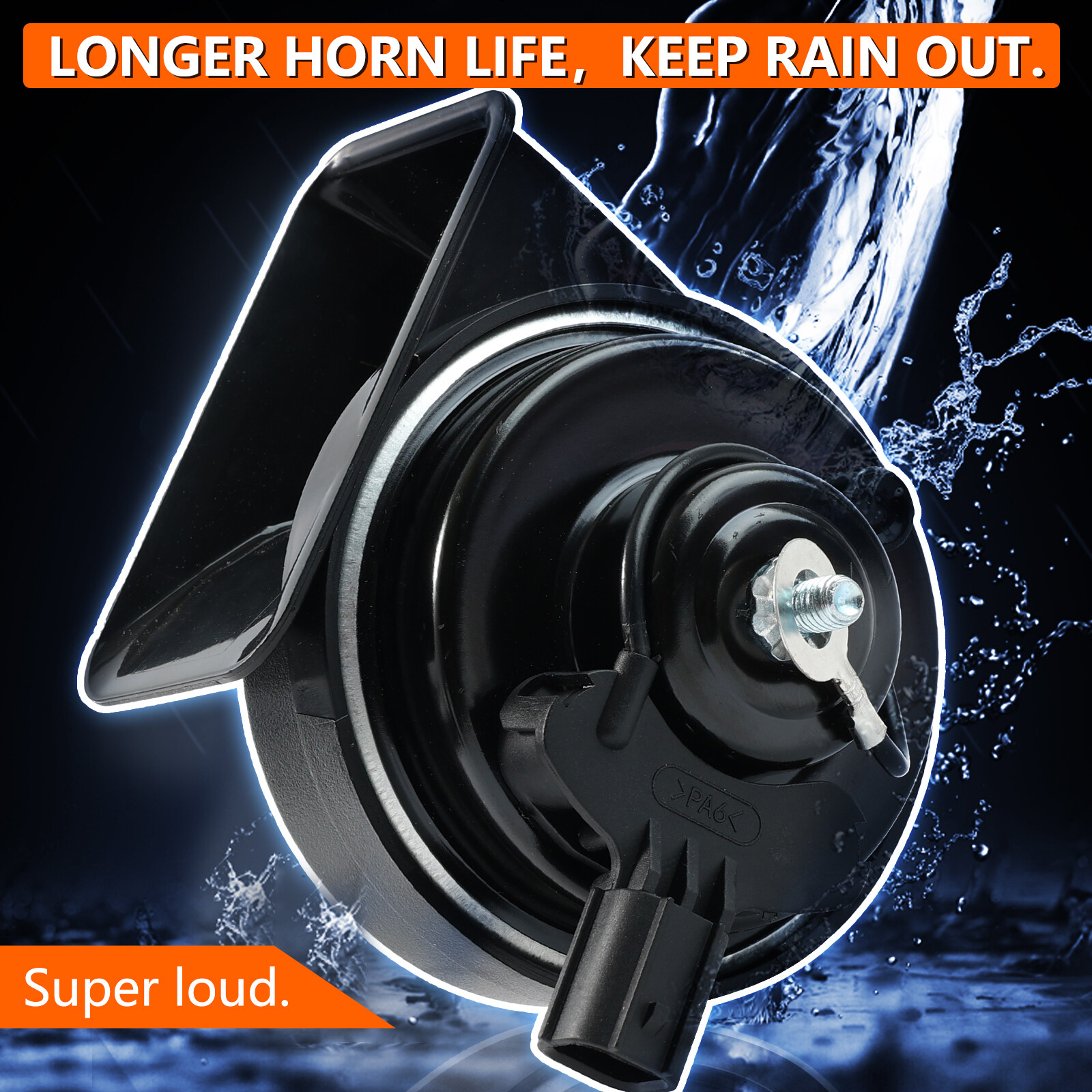 12V 125db Pair Loud Twin Tone Snail Horn For Honda Civic Odyssey Accord CR-V