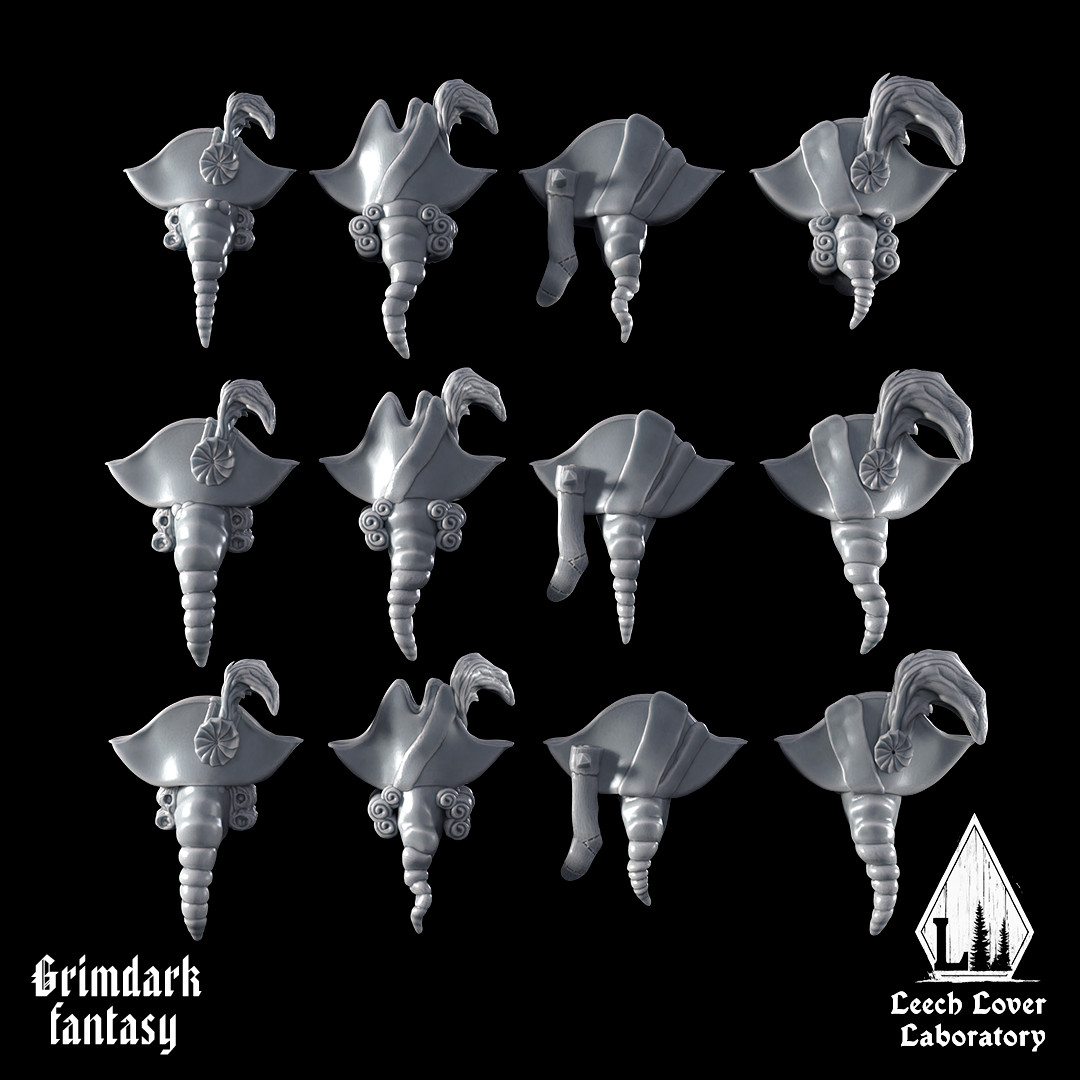 28mm Kitbash Heads for Turnip, Sludge Grimdark Wargaming