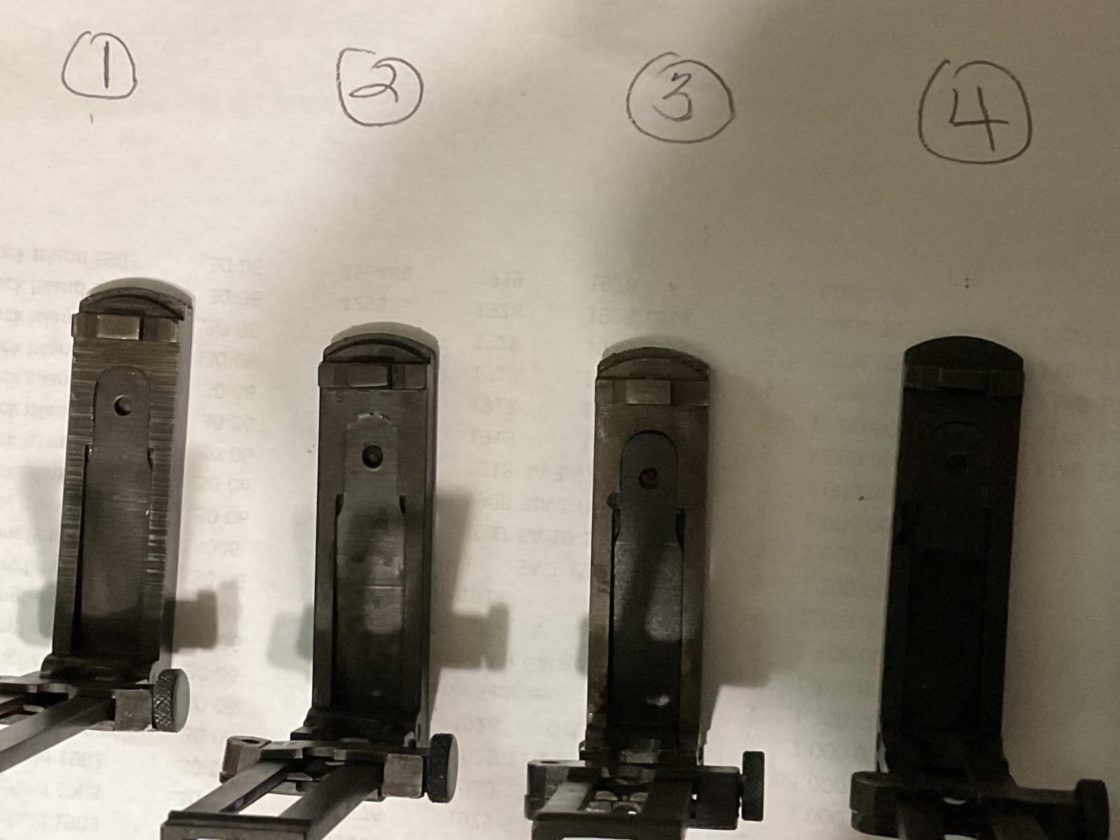 Springfield 1903 rear sight with NOS windage knob. One set only.