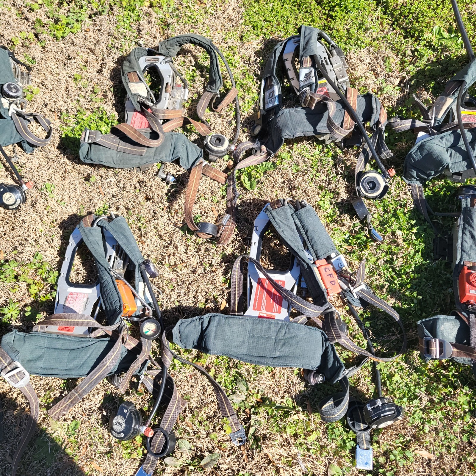 SCOTT 4.5 / 2.2 SCBA Firefighter Air Pack Harness Untested For Parts / AS-IS