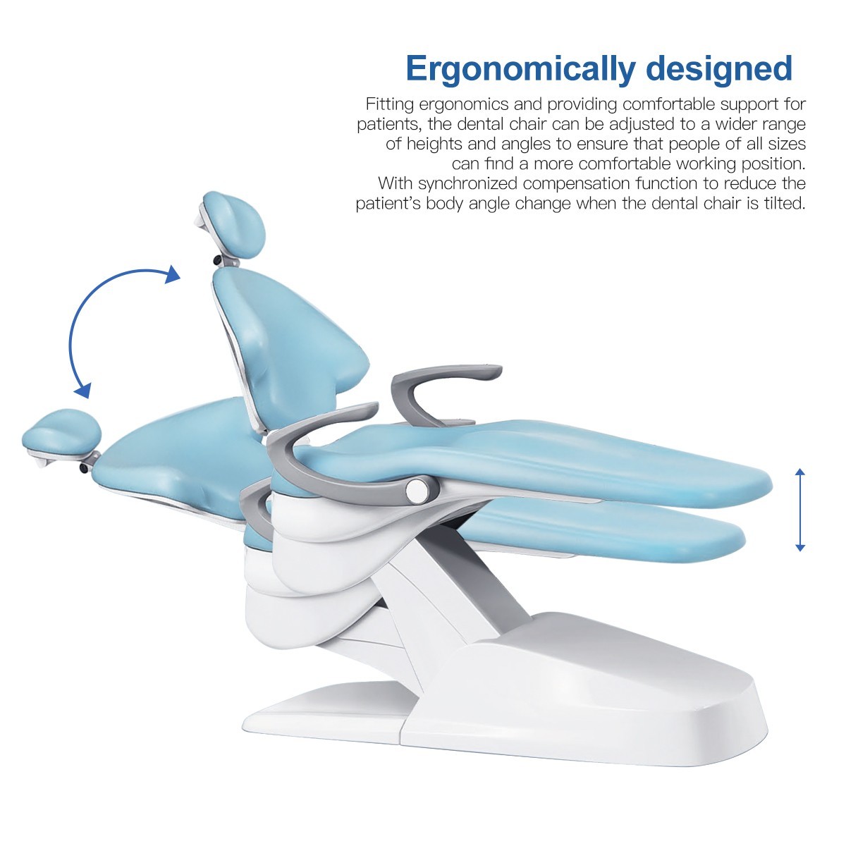 Dental Unit Chair DC Motor Computer Controlled PU Leather Integral Doctor Stool