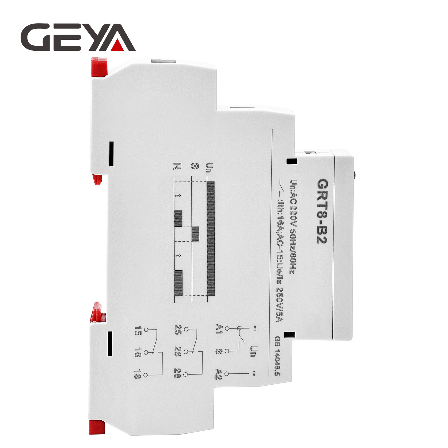 GEYA On Delay Off Delay Timer Relay Time Delay Relay AC230V 16A Din Rail