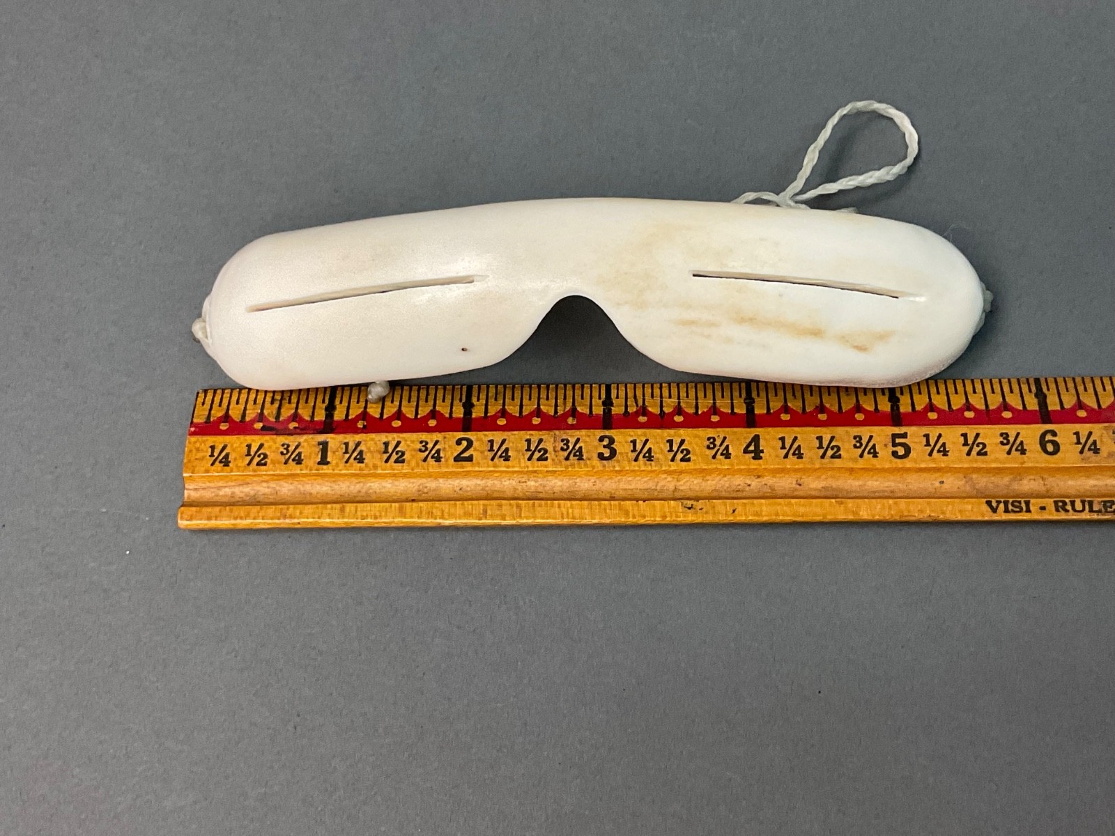 Vtg. Eskimo Snow Goggles Hand Carved Alaskan Canada Inuit Caribou Antler