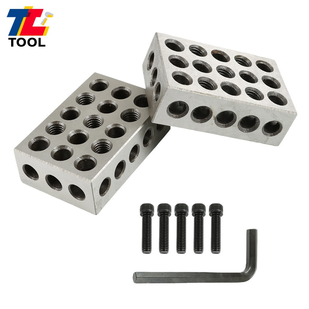 MATCHED PAIRS .0001" PRECISION 1-2-3 123 BLOCK SET With Screws HEX KEY 23 HOLES