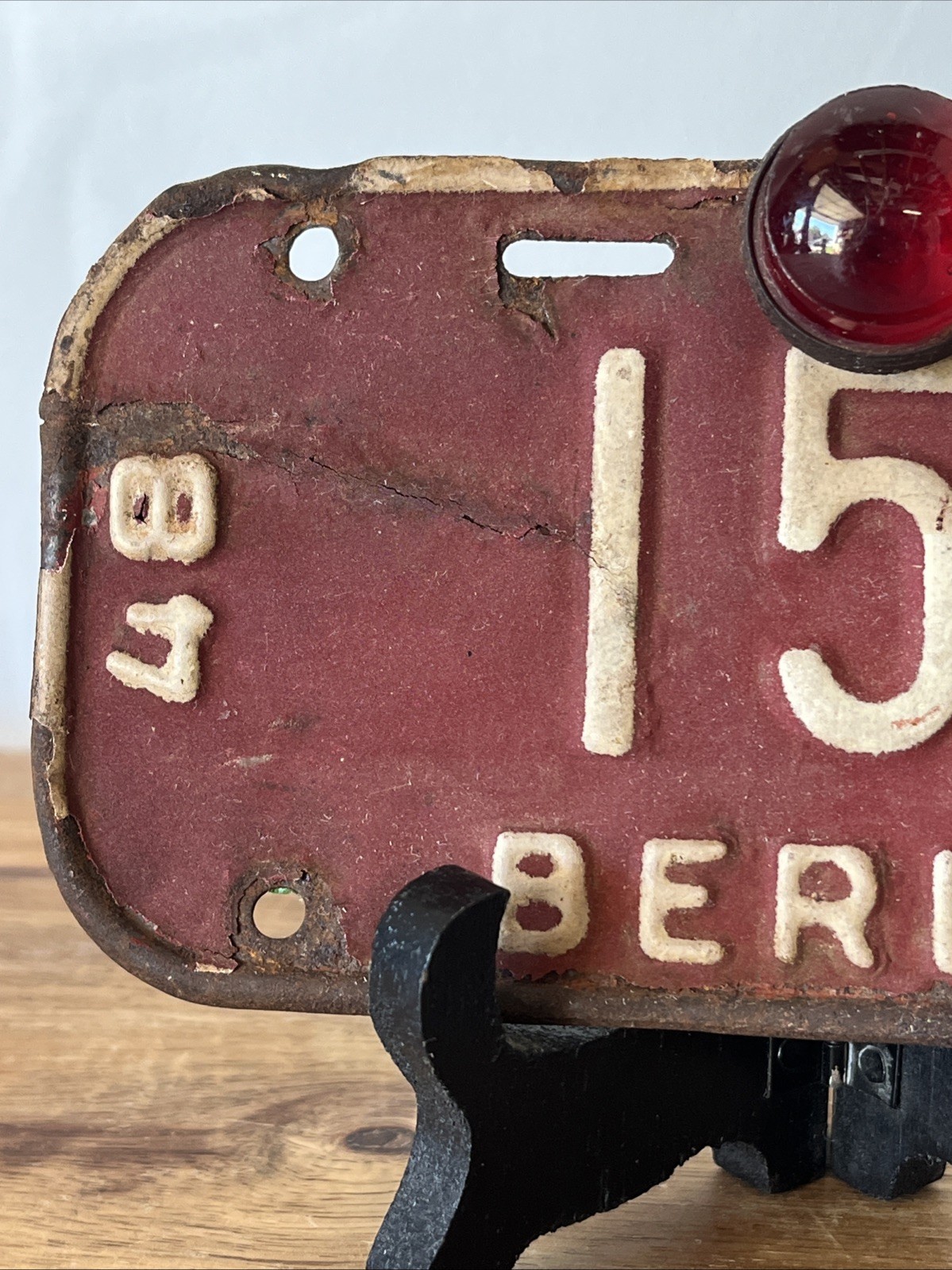 Vintage 1948-1949 BICYCLE TAG License Plate Berlin, Wisconsin