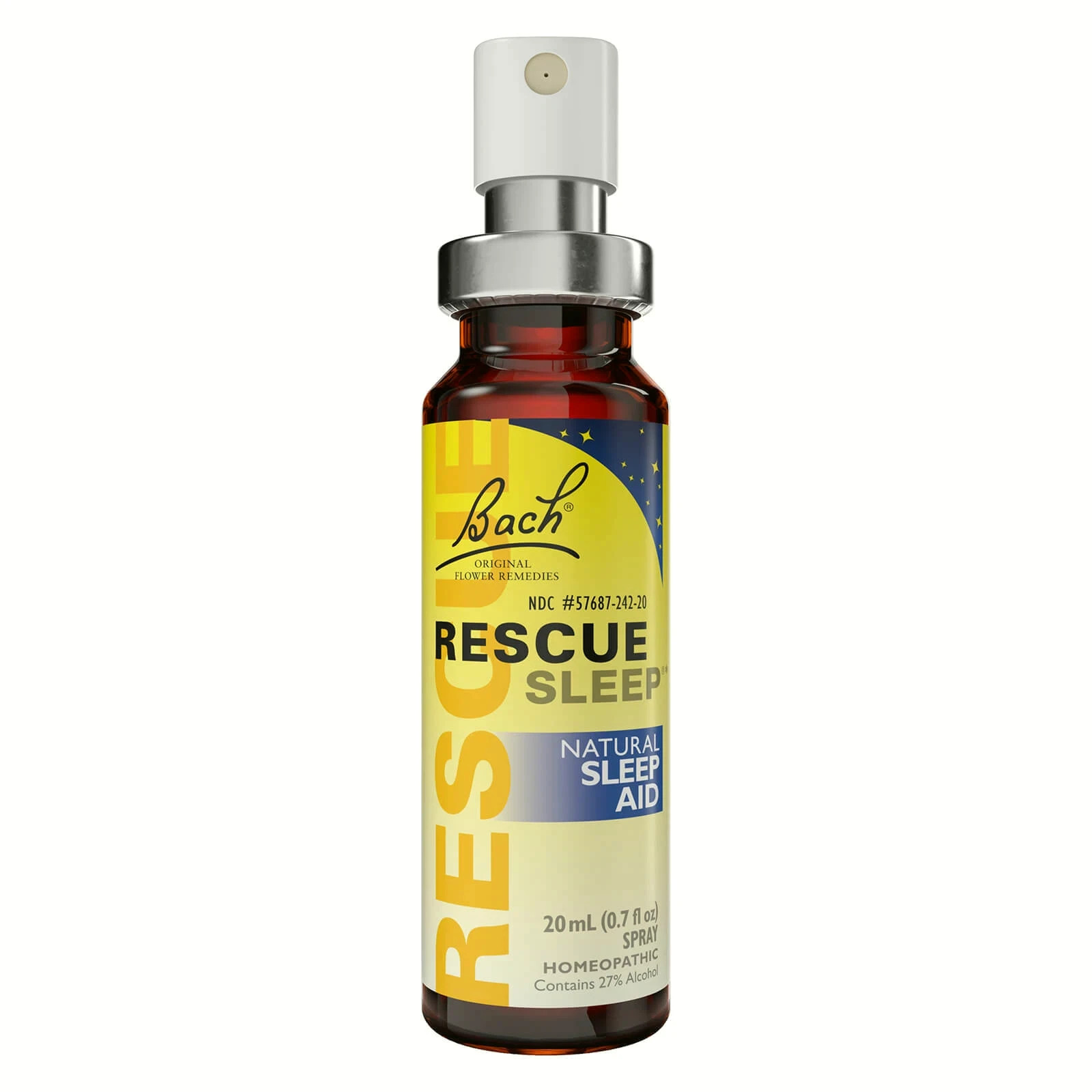 Bach RESCUE SLEEP Spray Natural Sleep Aid 0.7 fl oz 20mL PACK OF 3
