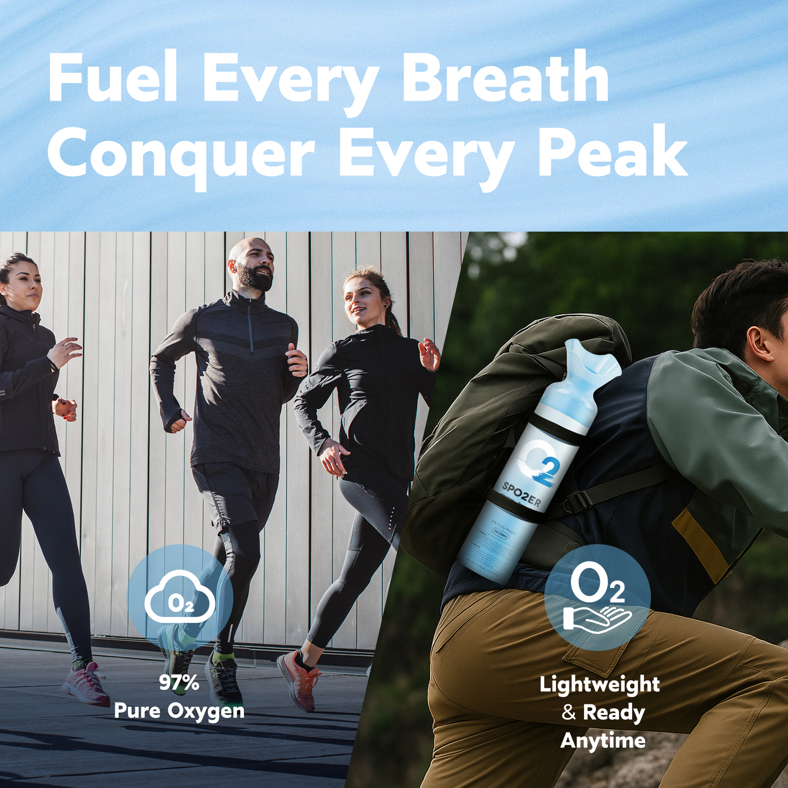 Spozer Oxygen Canned Oxygen Can Bottle with Mouthpiece, Odorless (6 Pack)