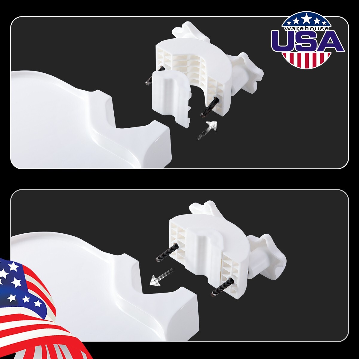 Medical TPC Pole Post Mount Utility Access Shelf Tray Table For Dental Chair