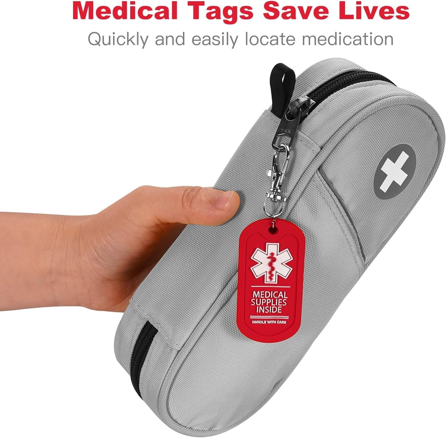 2 Pack Medical Supplies Inside Tag for Bags or Luggage Containing Medical Device