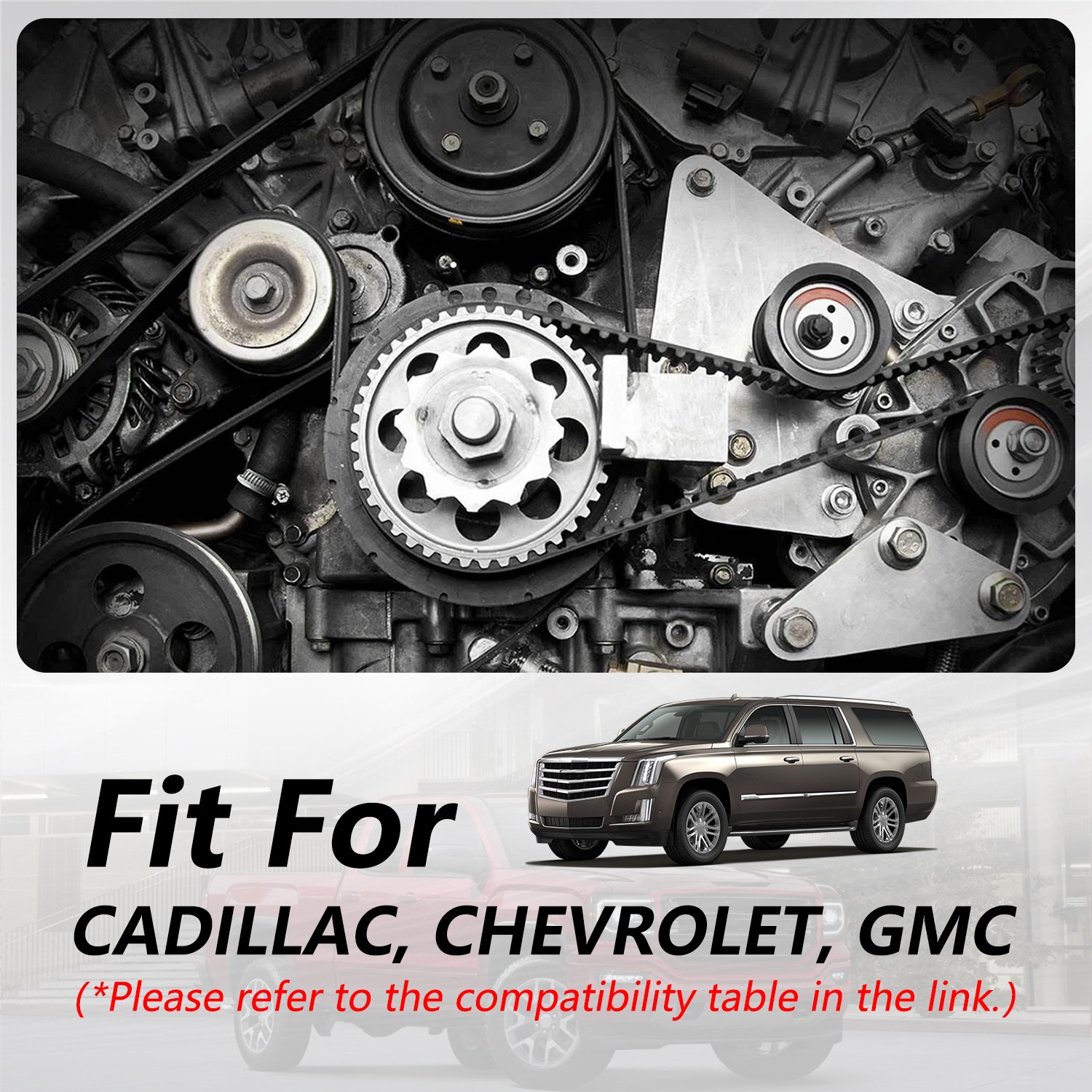 New AC Compressor Drive Belt for Cadillac Escalade Chevrolet Suburban GMC Yukon