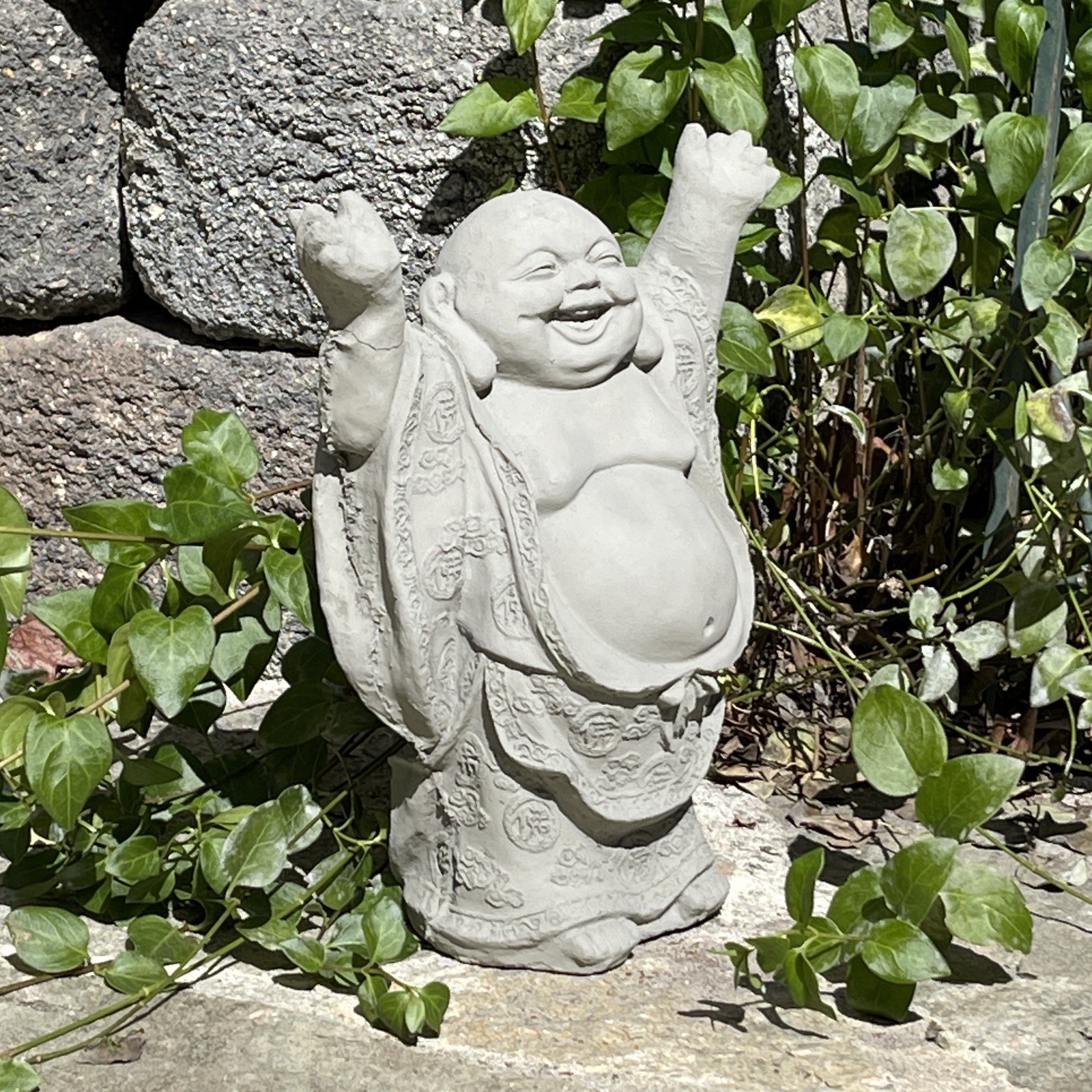 Hotei Buddha Statue Cement Concrete Stone Outdoor Garden Decor